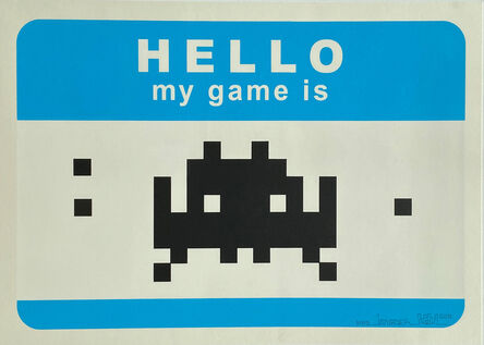 Invader, ‘Hello my game is (Blue)’, 2009
