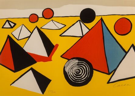 Alexander Calder, ‘Pyramids and Circles’