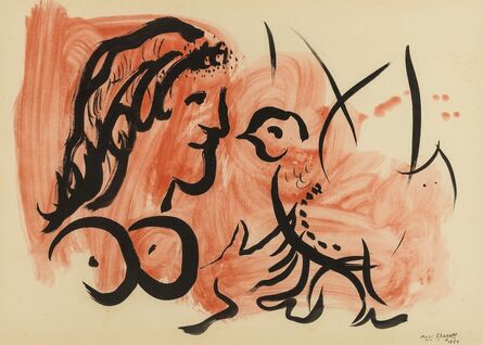 Marc Chagall, ‘Femme a l'oiseau’, 1959