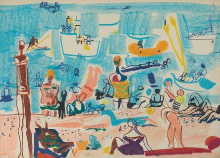 Fulvio Bianconi, ‘Beach with bathers’, 1960 ca