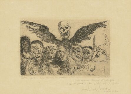 James Ensor, ‘Péchés Capitaux dominés par la Mort, from: Les Sept Péchés Capitaux (The Deadly Sins dominated by Death, from: The Seven Deadly Sins)’, 1904