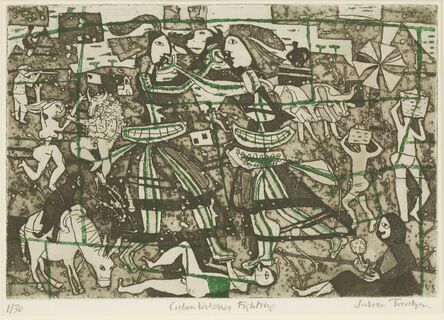 Julian Trevelyan, ‘Cretan Witches Fighting (Turner 157)’, 1964