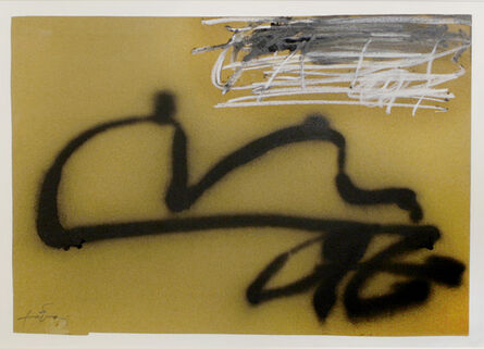 Antoni Tàpies, ‘Grafisme sobre ocre’, 1988