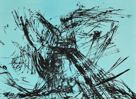 Asger Jorn, ‘Composition on blue backgroud’, 1963