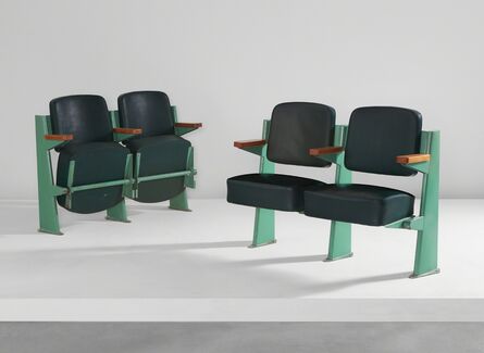 Jean Prouvé, ‘Two pairs of lecture-hall chairs, designed for the Faculté de Lettres, Université de Besançon’, 1953