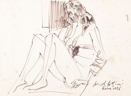 Pericle Fazzini, ‘Sitting woman’, 1956