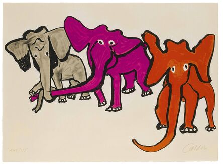 Alexander Calder, ‘Three Elephants (from Our Unfinished Revolution)’, 1975