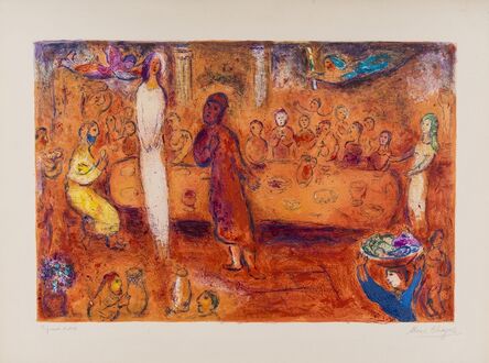 Marc Chagall, ‘Mégaclès Reconnaîte sa Fille Pendent le Festin (Mourlot 347)’, 1961