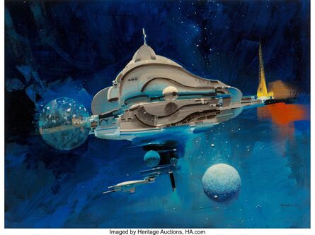 John Conrad Berkey, ‘Spaceship Through the Blue study’, 2000