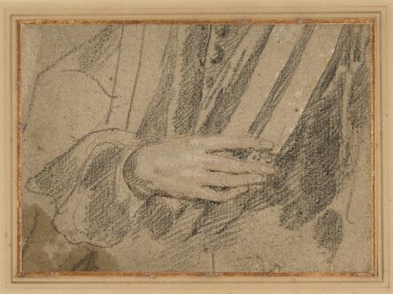 Follower of Peter Lely, ‘Study of a hand with drapery’
