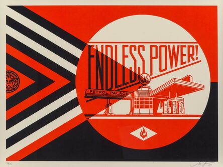 Shepard Fairey, ‘Endless Power Petrol Palace (Red)’, 2019