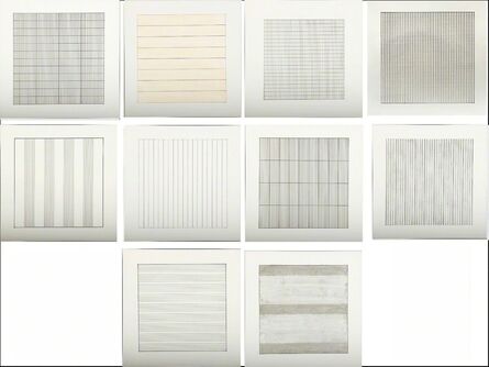 Agnes Martin, ‘Paintings and Drawings 1974 - 1990, Suite of Ten (10) Limited Editions Lithographs (Stedelejk Museum)’, 1991
