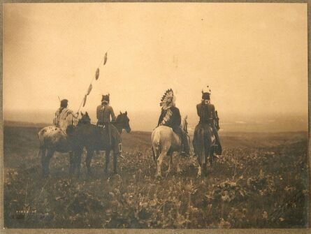 Edward S. Curtis, ‘A Chief and his Staff’, 1905
