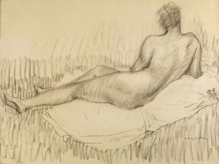 Théophile Alexandre Steinlen, ‘Nu de dos allongé (Nude with elongated back)’, c. 1910-1915