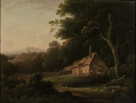 John RATHBONE, ‘Cottage at the Forest's Edge with Distant Windmill’