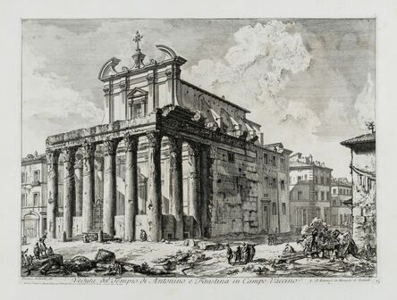 Giovanni Battista Piranesi, ‘Veduta del Tempio di Antonino e Faustina in Campo Vaccino, from: Vedute di Roma’, 1758