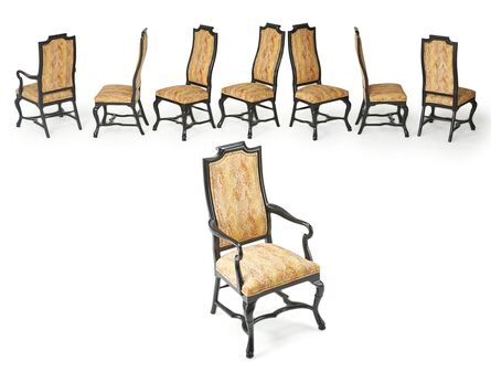 ‘Set of Eight Baker High Back Dining Chairs, USA’, 1970s