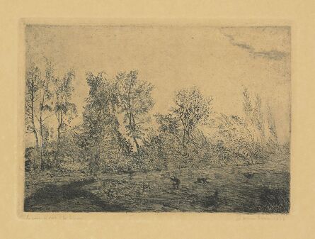 James Ensor, ‘Le coup de vent à la lisière (Squall at the edge of the woods)’, 1888