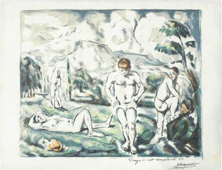 Paul Cézanne, ‘Les Baigneurs (Grand Planche) (Druick I; Venturi 1157)’