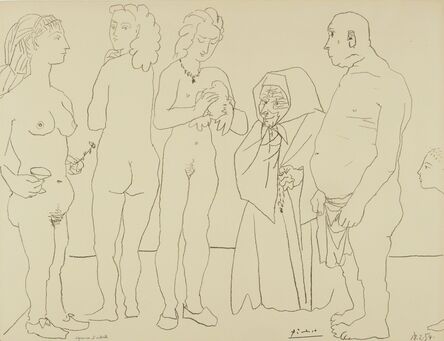 Pablo Picasso, ‘Personnages et Colombe (B. 758; M. 254)’, 1954