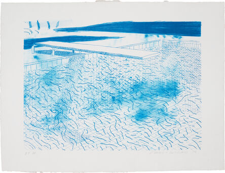 David Hockney, ‘Lithograph of Water Made of Lines’, 1978