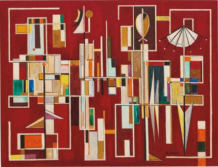 Jose Mijares, ‘Lo Concreto en rojo’, 1954