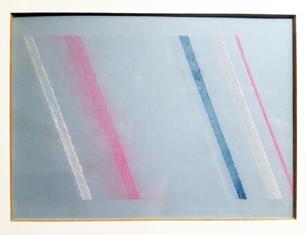 Ishan Clemenco, ‘nT. (chalkline drawing: 6 lines; fluorescent pink/cobalt blue/titanium white) for Bridget Riley’, 2016
