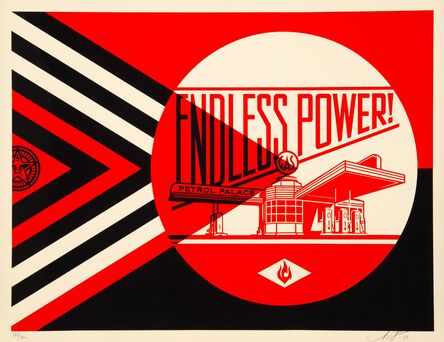 Shepard Fairey, ‘Endless Power Patrol Palace (Red)’, 2019