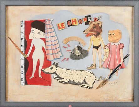 Moira Fain, ‘Two Collages: Untitled (Dog Children) and (Show Girls)’