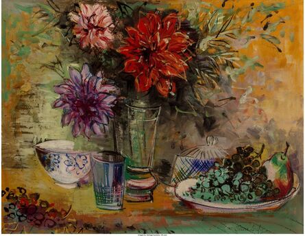 Jean Dufy, ‘Nature morte aux fleurs et au compotier’