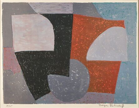 Serge Poliakoff, ‘Composition in Gray, Red and Green’