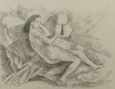 Marie Vorobieff Marevna, ‘Anna de Bacher, reclining nude, Roma’
