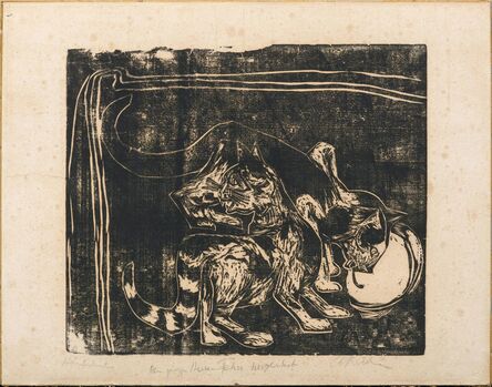 Ernst Ludwig Kirchner, ‘Trinkende Katzen’, 1918