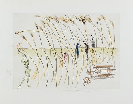 Salvador Dalí, ‘La Moissonneuse (The Combine-harvester), for Hommage à Leonardo da Vinci (American Inventions)’, 1975