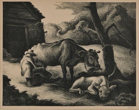 Thomas Hart Benton, ‘White Calf’, 1945