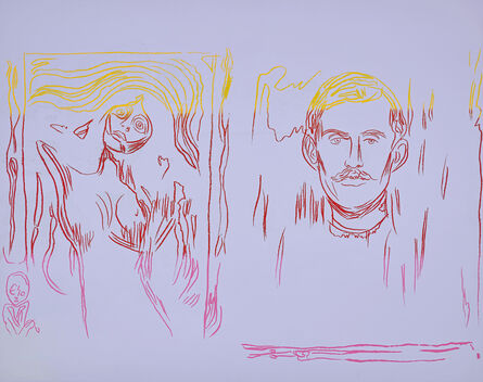 Andy Warhol, ‘Madonna & Self-Portrait with Skeleton Arm (after Munch)’, 1984