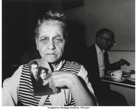 Bruce Davidson, ‘Bessie Gakaubowicz, holding a photograph of her and her husband taken before World War II’, 1966