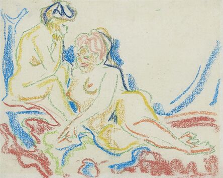 Ernst Ludwig Kirchner, ‘Zwei weibliche Akte’, 1908