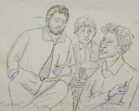 Marie Vorobieff Marevna, ‘'Diego Rivera, Chaïm Soutine and Marc Chagall, 1915'’