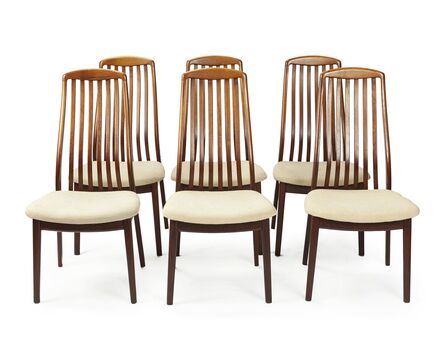 ‘Six Preben Schou Danish teak dining chairs’