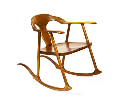 ‘A Sam Maloof-style walnut rocking chair’