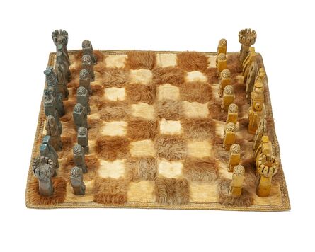 ‘A Mexican oversized ceramic chess set’