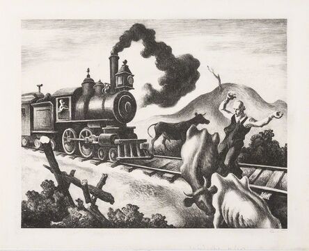 Thomas Hart Benton, ‘Slow Train Through Arkansas (Fath 46)’, 1941