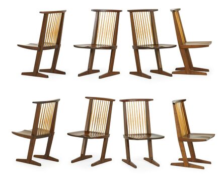 Mira Nakashima, ‘Assembled set of eight Conoid chairs, New Hope, PA’, 1990-92