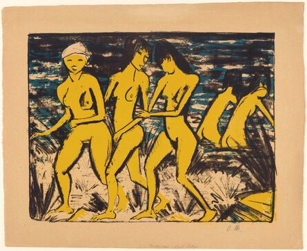 Otto Mueller, ‘Fünf gelbe Akte am Wasser’, 1921