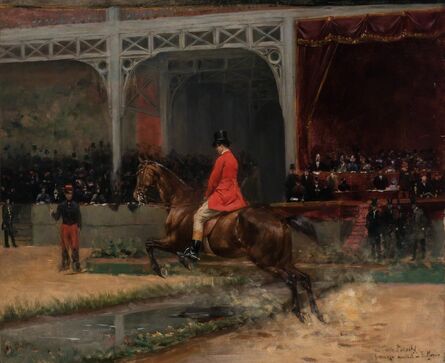 Emile Meyer, ‘Count Potocki Riding in the Horse Show at the Hippodrome, Paris’