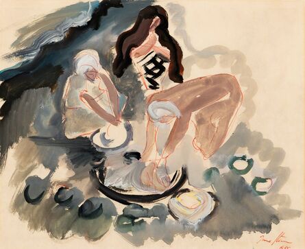 Irma Stern, ‘Figures Washing’, 1950