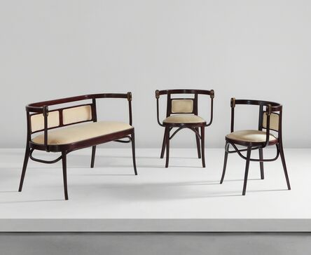 Attributed to Max Fabiani, ‘Settee and pair of armchairs, model no. 150’, circa 1922
