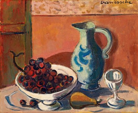 Maurice van Essche, ‘Still Life with Grapes and Jug’