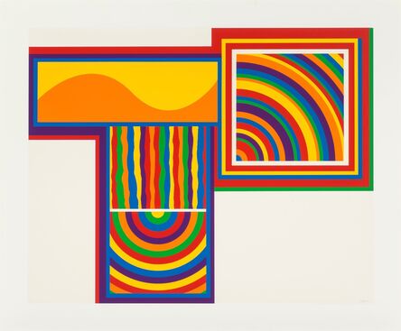 Sol LeWitt, ‘Arcs and Bands in Color: one plate’, 1999